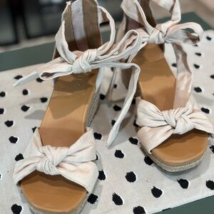 UGG Cream Bow Espadrille Sandals
